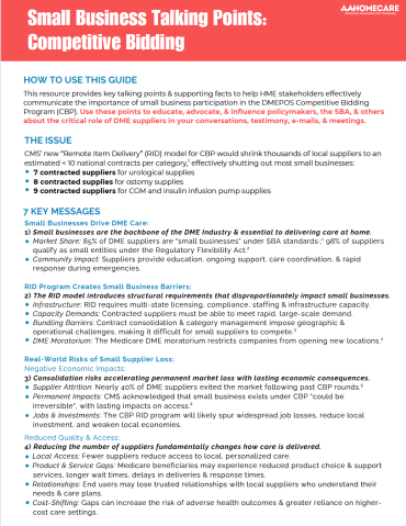 Small Business Talking Points